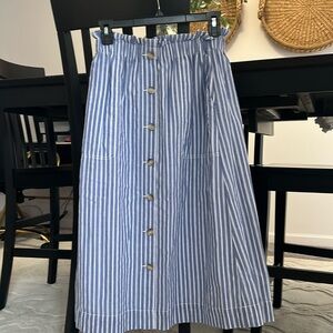 Madewell Midi Striped Skirt